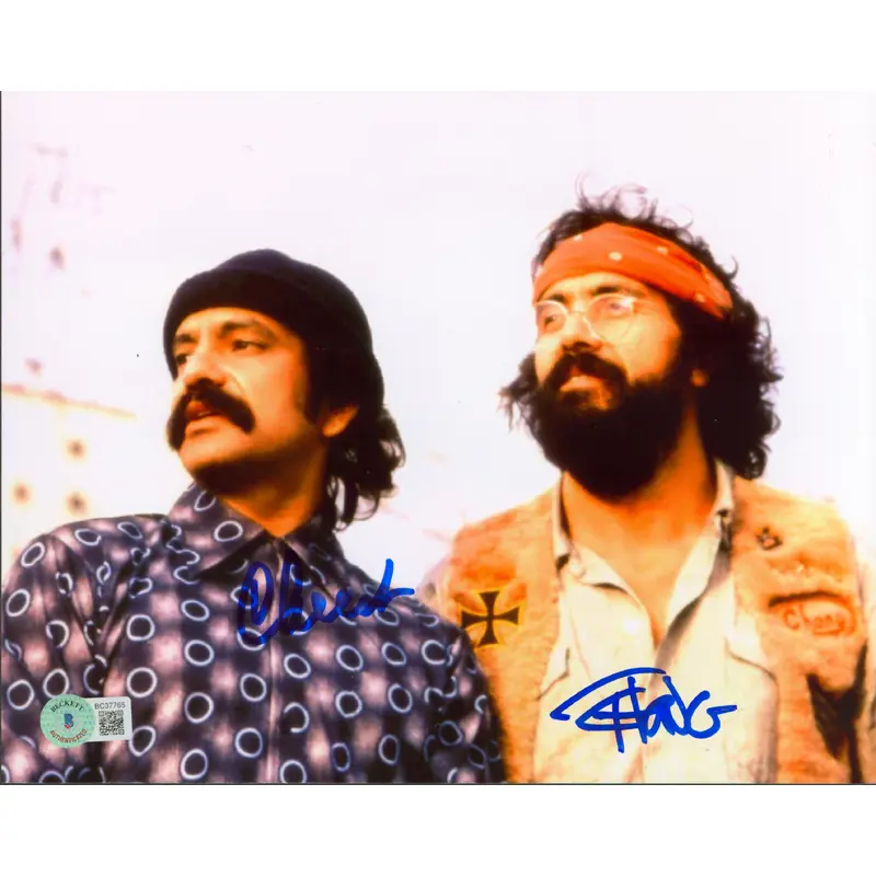 Cheech Marin & Tommy Chong Up in Smoke Authentic Signed 8x10 Photo BAS #BC37765