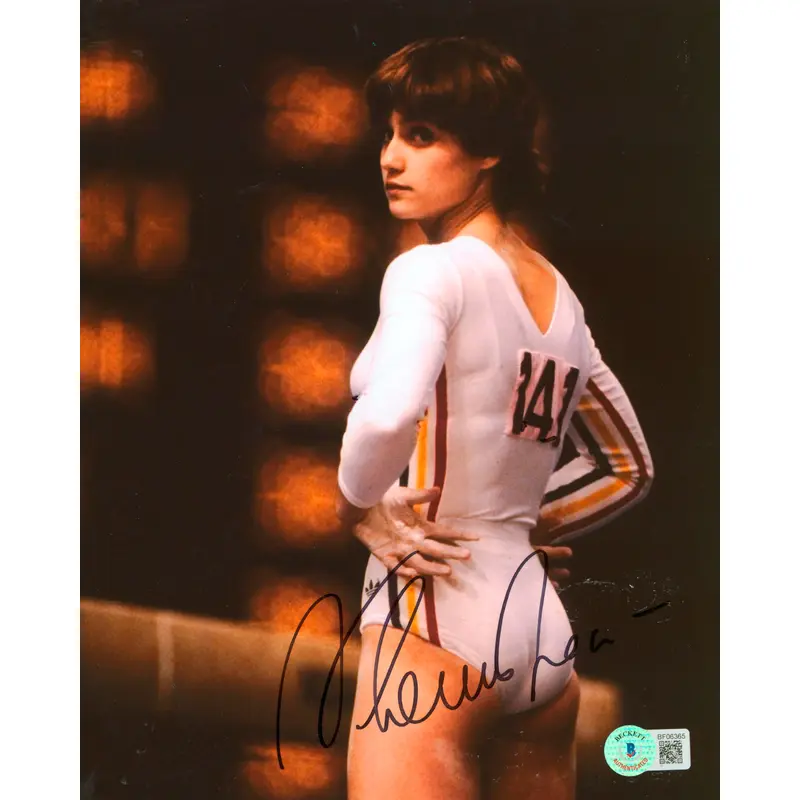Nadia Comneci Authentic Signed 8x10 Photo Autographed BAS #BF06365