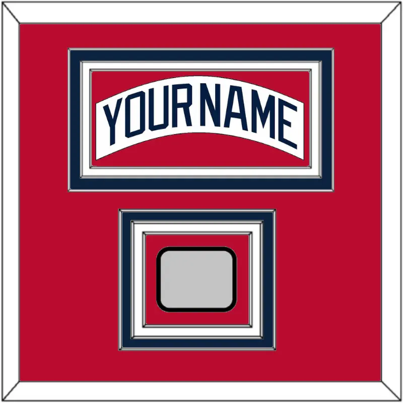 Atlanta Nameplate & World Series Jersey Patch - Home White (1987-2004)- Triple Mat 3