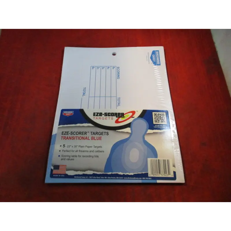 Birchwood Case Eze-Scorer Targets Transitional Blue - 5 Pack