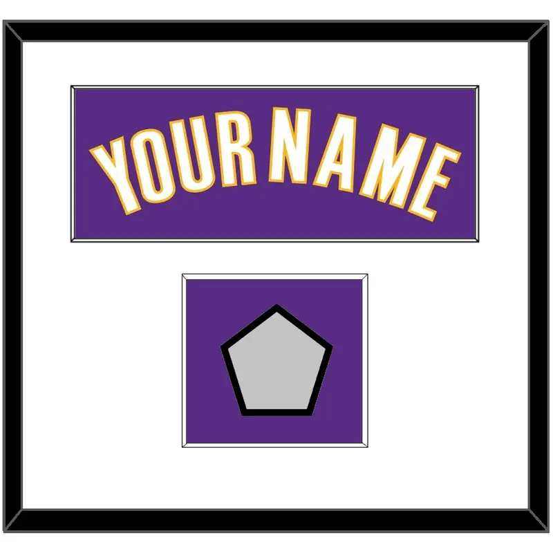 Los Angeles Name & Champions Patch - Road Purple (1999-2004) - Single Mat 1