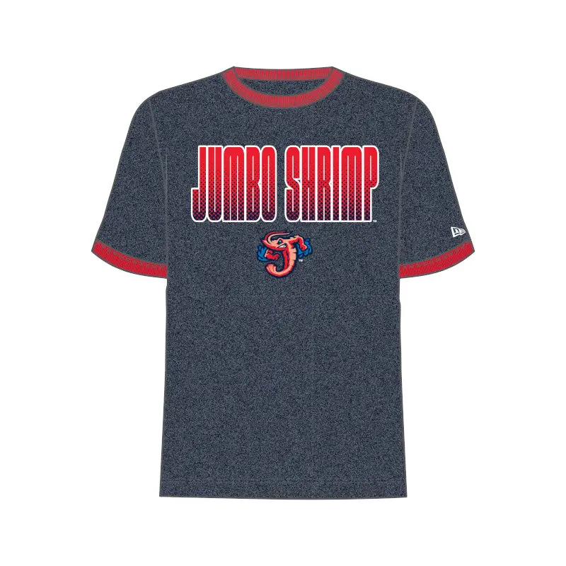 Jacksonville Jumbo Shrimp New Era Youth Dual Blend Ringer Tee