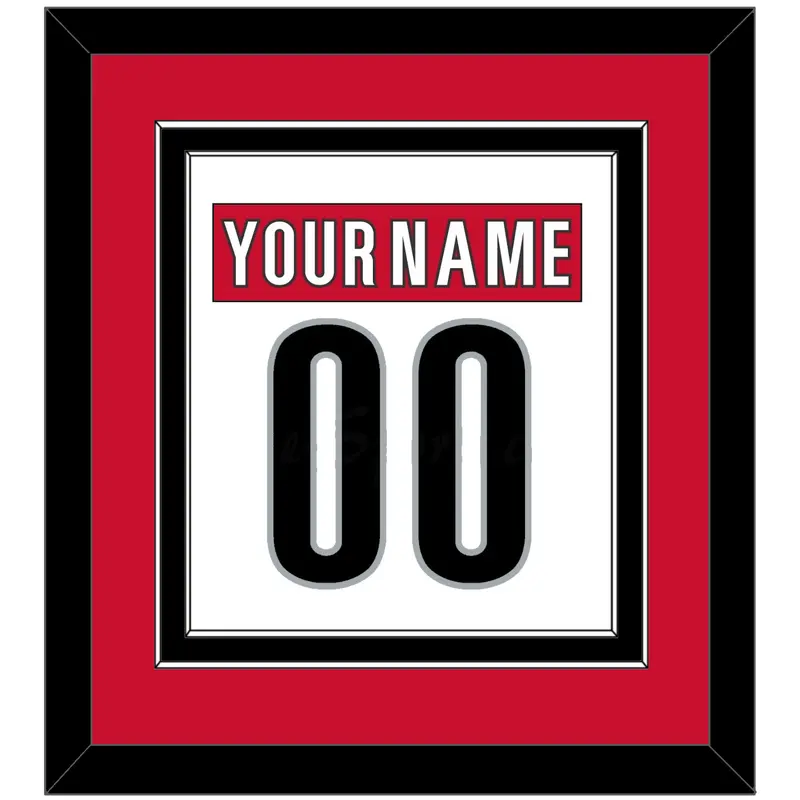Carolina Nameplate & Number (Back) Combined - Road White (2013-2019) - Double Mat 2