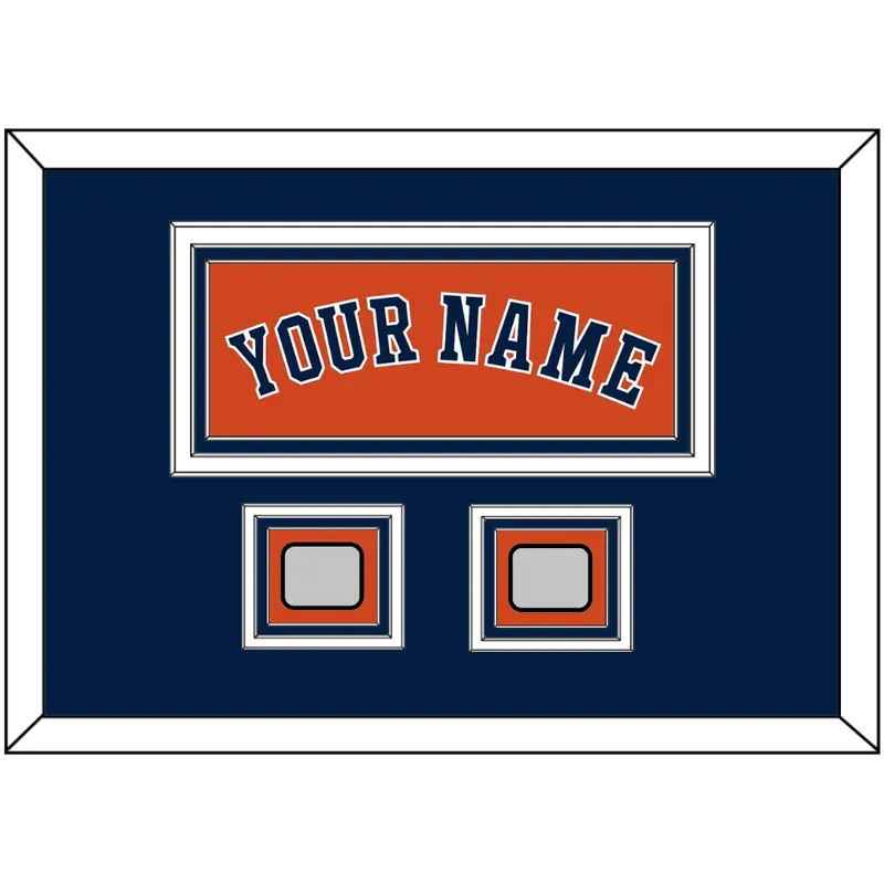 Houston Name & 2 World Series Champions Patches - Alternate Orange - Triple Mat 5