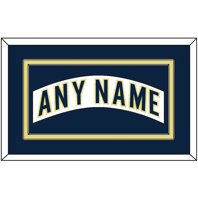 Notre Dame Hockey Nameplate - Home White - Double Mat 3