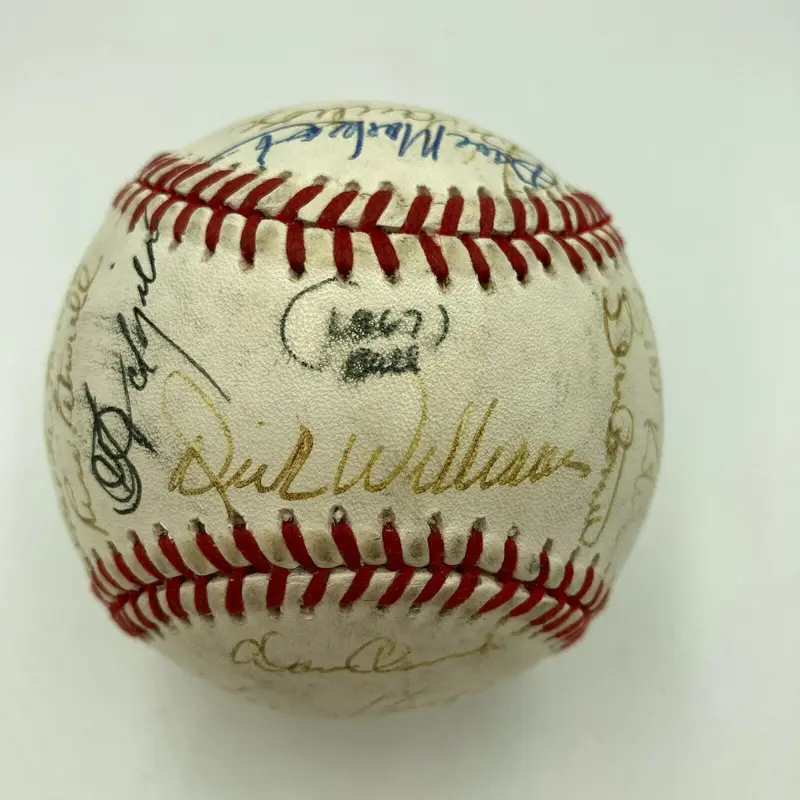 1967 Boston Red Sox AL Champs Team Signed American League Baseball PSA DNA & JSA