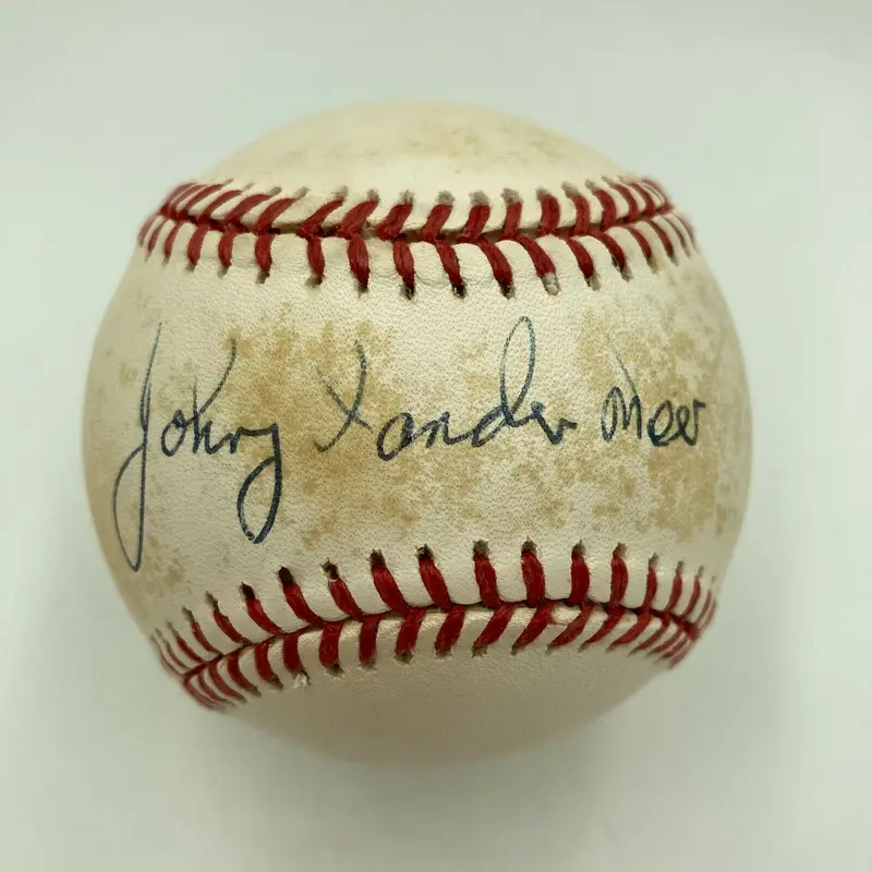 Johnny Vander Meer Signed Official National League Baseball With JSA COA