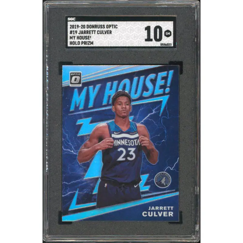Jarrett Culver 2019 Donruss Optic #19 My House! Holo Prizm Card Graded GM 10 SGC