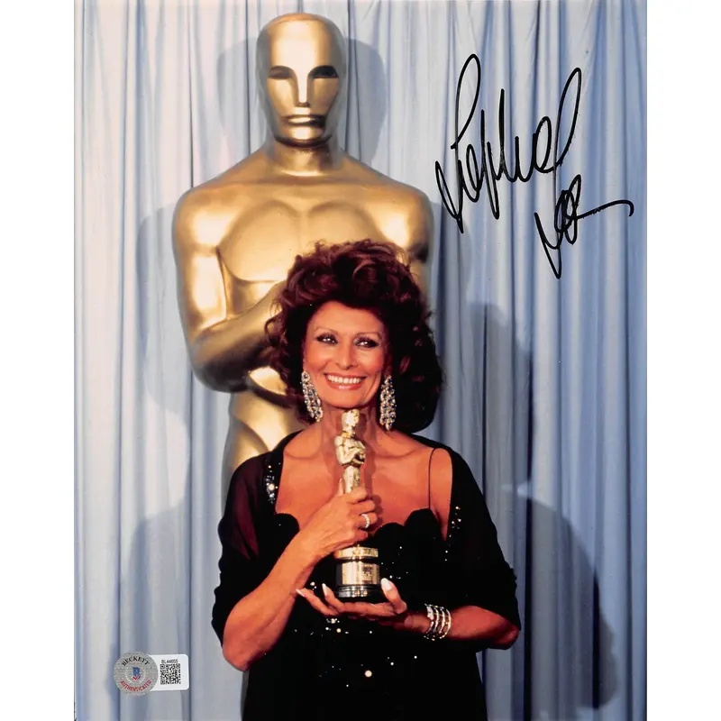 Sophia Loren Two Women Authentic Signed 8x10 Photo Autographed BAS #BL44655