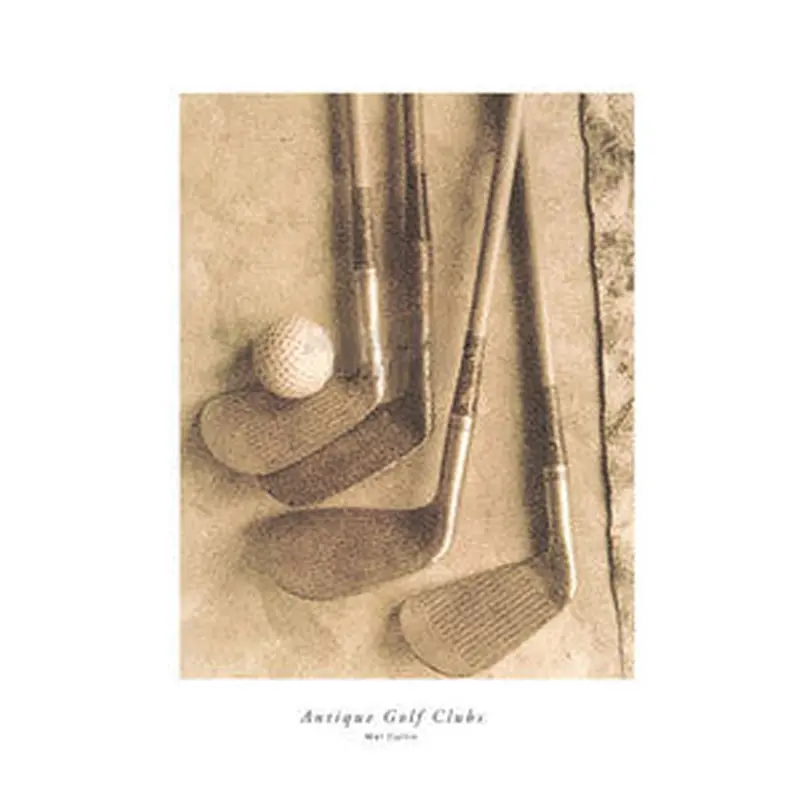Golf Art "Antique Golf Clubs" Premium Poster Print - Modern Art Editions 1998