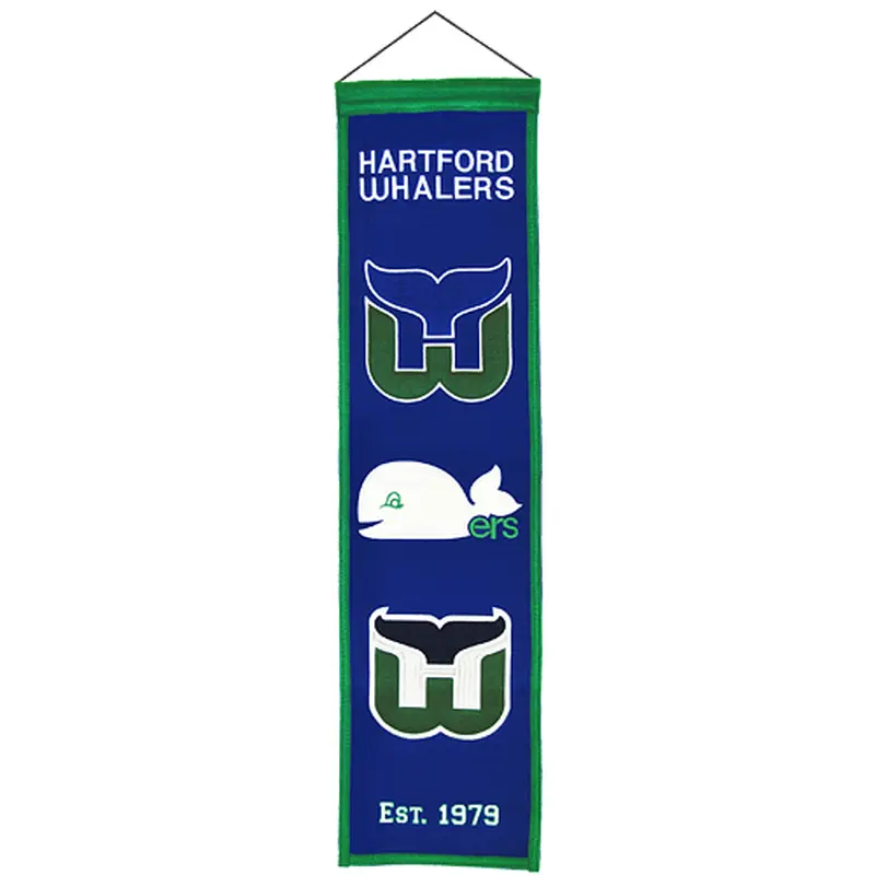 Hartford Whalers Logo Evolution Heritage Banner