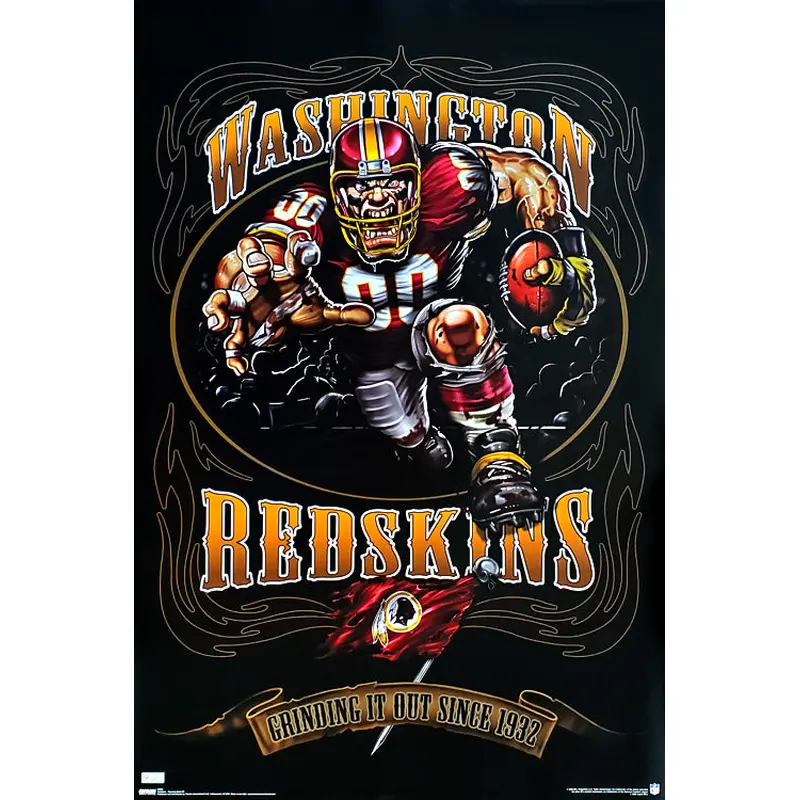 Washington Redskins "Grinding it Out Since 1932" NFL Team Theme Poster - Costacos