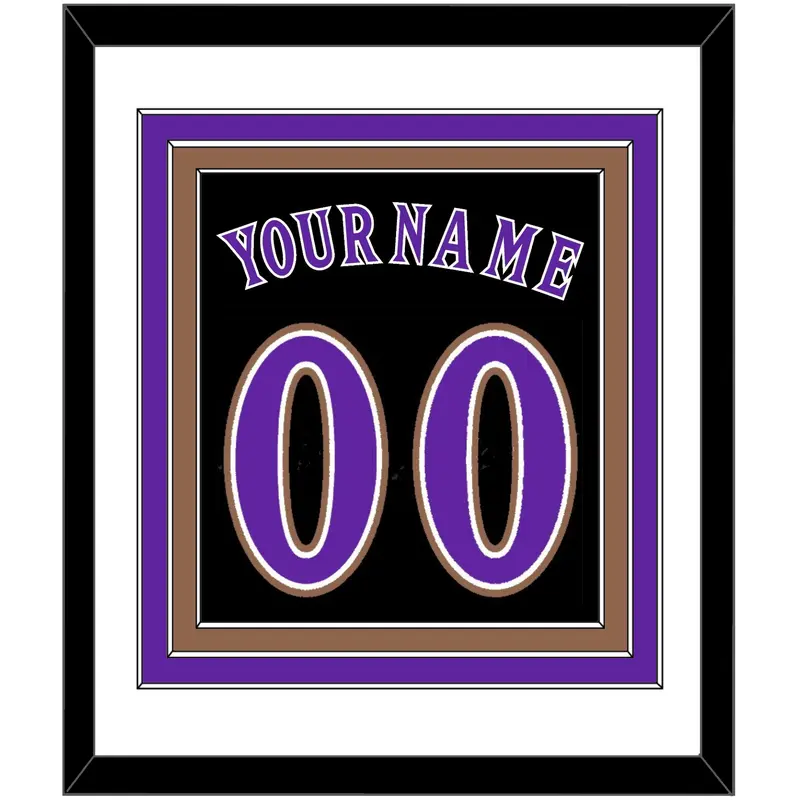 Arizona Name & Number - Alternate Black (2001-2006) - Triple Mat 1