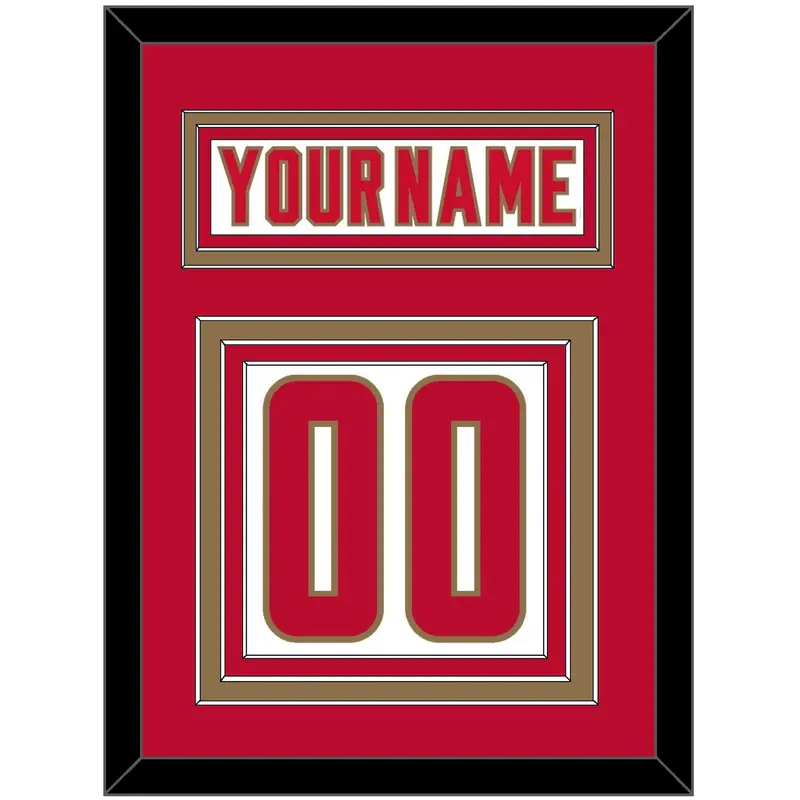 Denver Nameplate & Number (Back) - Home White - Triple Mat 2