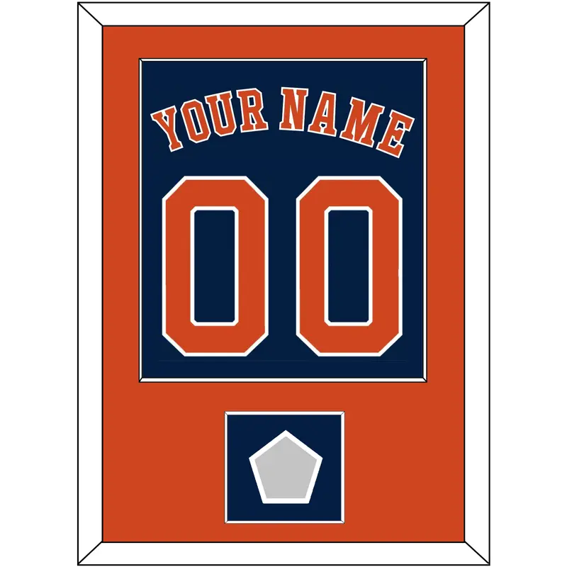 Houston Name, Number & World Series Champions Patch - Alternate Blue - Single Mat 2