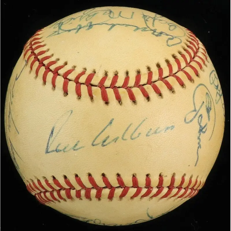 Philadelphia Phillies Legends Multi Signed Baseball Richie Ashburn PSA DNA COA