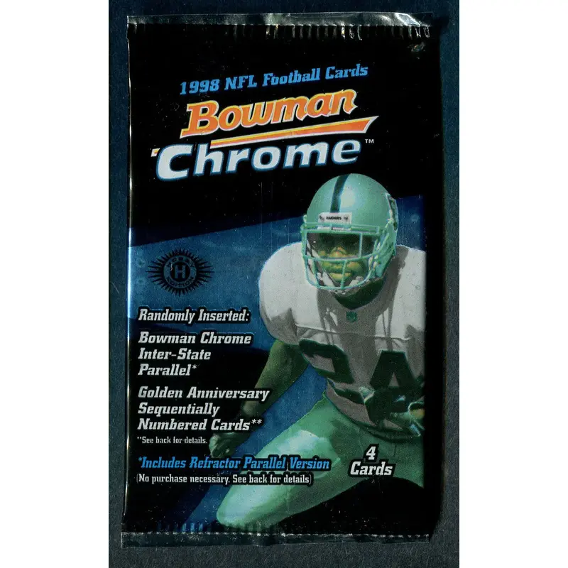 1998 Bowman Chrome Football Unopened Pack (Hobby)