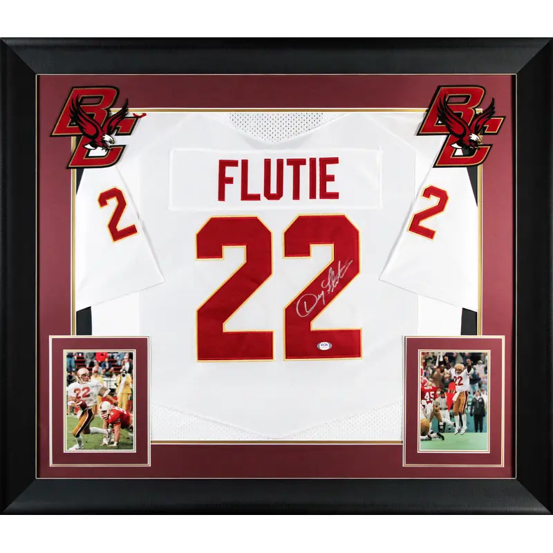 Boston College Doug Flutie Authentic Signed White Framed Jersey PSA/DNA #AK30558