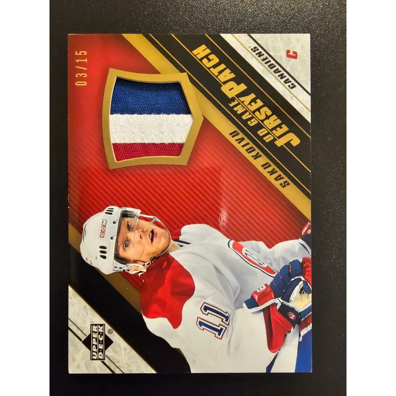 2005-06 Upper Deck UD Game Jersey Patch Saku Koivu #P-SK /15