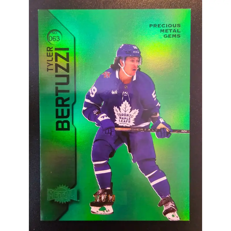 2023-24 Skybox Metal Universe - Precious Metal Gems Green Tyler Bertuzzi #063 /10