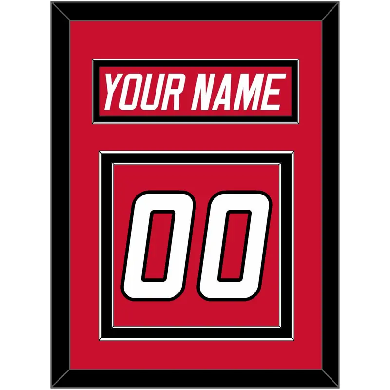 Carolina Nameplate & Number (Back) - Road Red (1997-2000) - Double Mat 2
