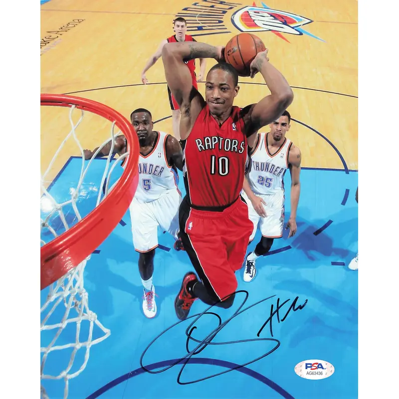 DEMAR DEROZAN signed 8x10 Photo PSA/DNA Raptors