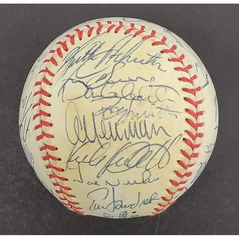 1987 Minnesota Twins World Series Champs Team Signed W.S. Baseball Beckett COA