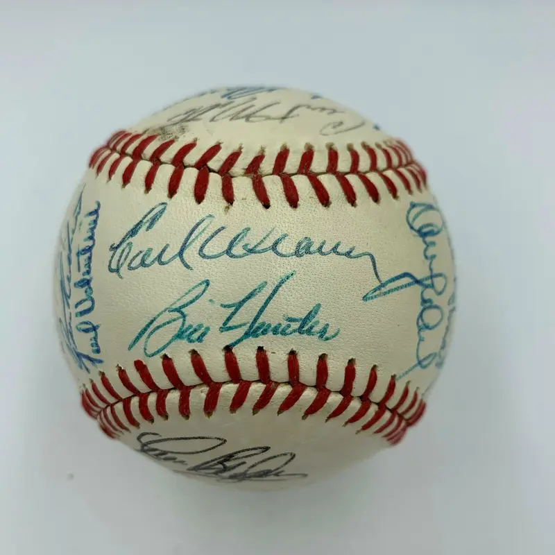 1968 Baltimore Orioles Team Signed Baseball Brooks & Frank Robinson Earl Weaver