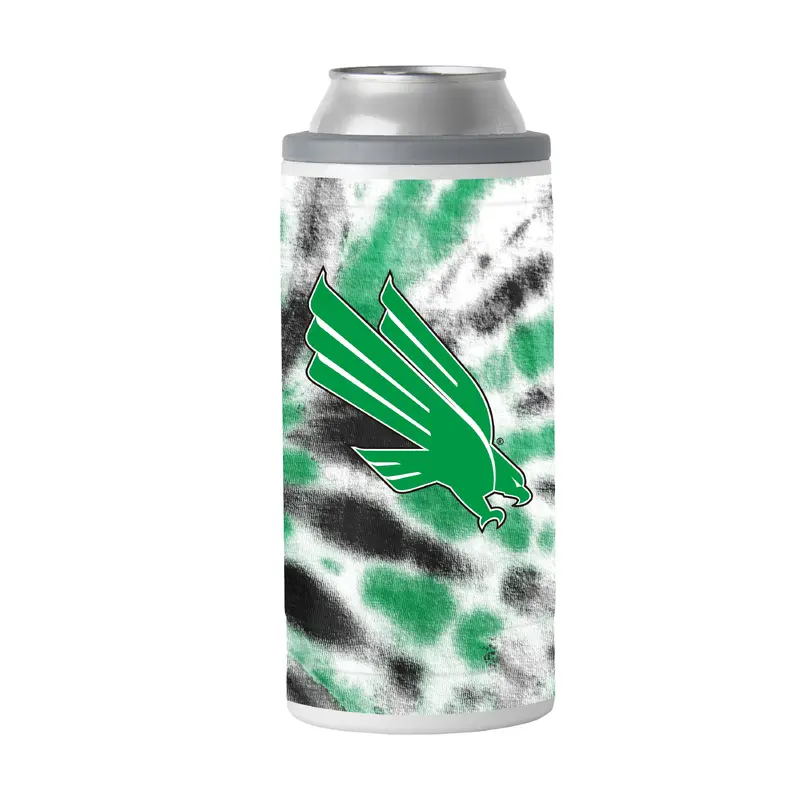 North Texas 12oz Tie Dye Slim Can Coolie