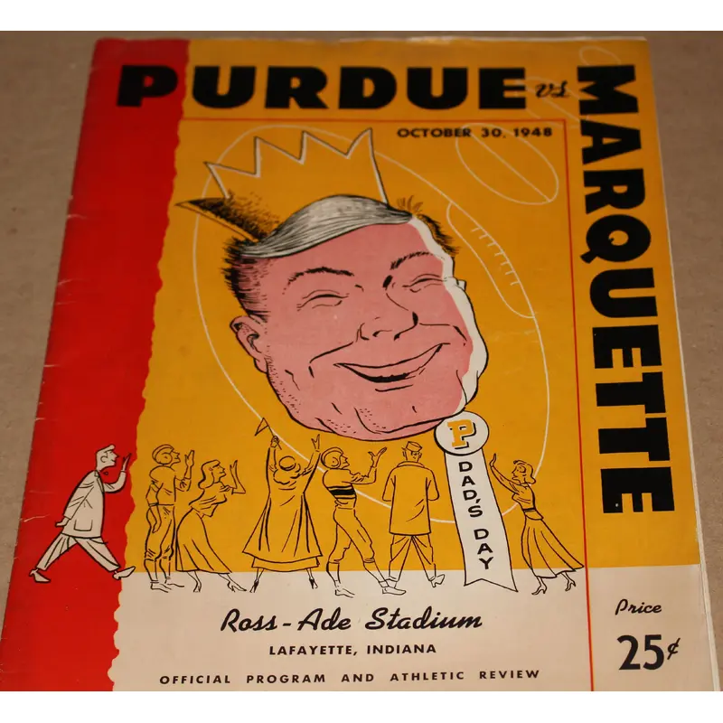 1948 Marquette vs Purdue Football Program