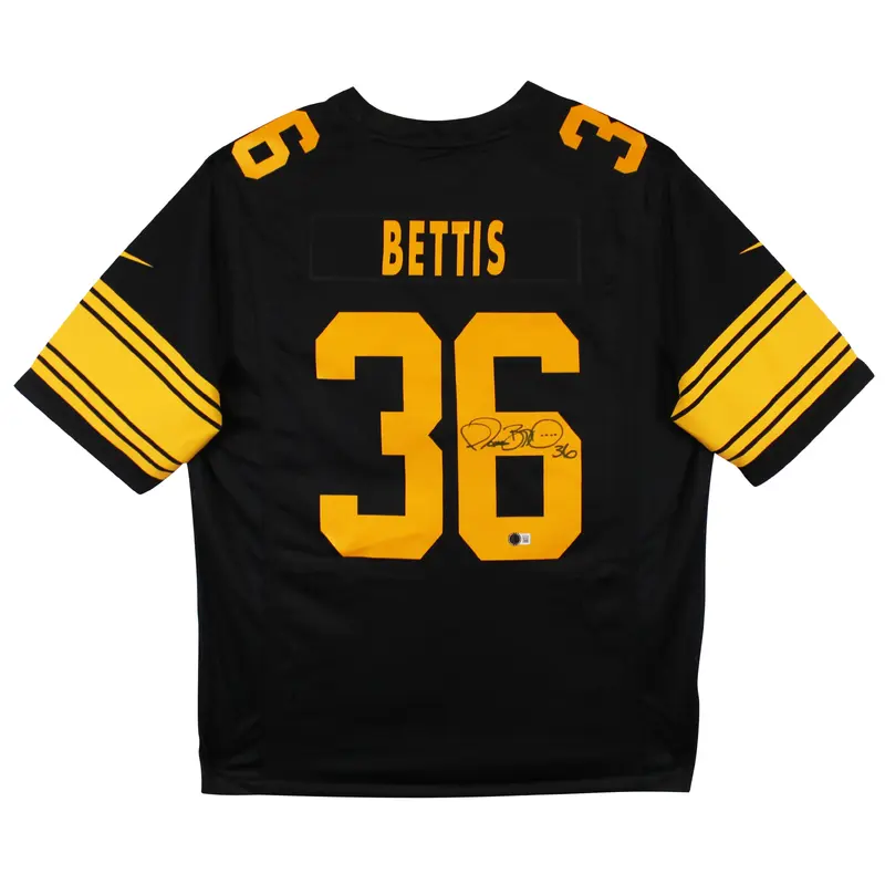 Steelers Jerome Bettis Signed Black Color Rush Nike Limited Jersey BAS Witnessed