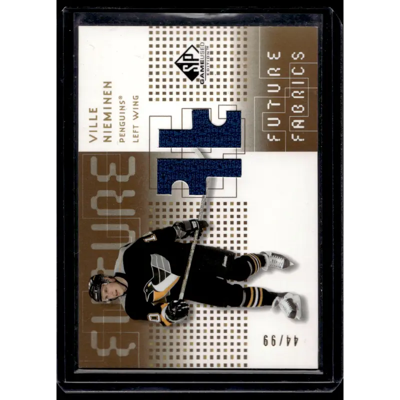 2002-03 Upper Deck SP Game Used - Future Fabrics - Gold - Ville Nieminen #FF-VN /99