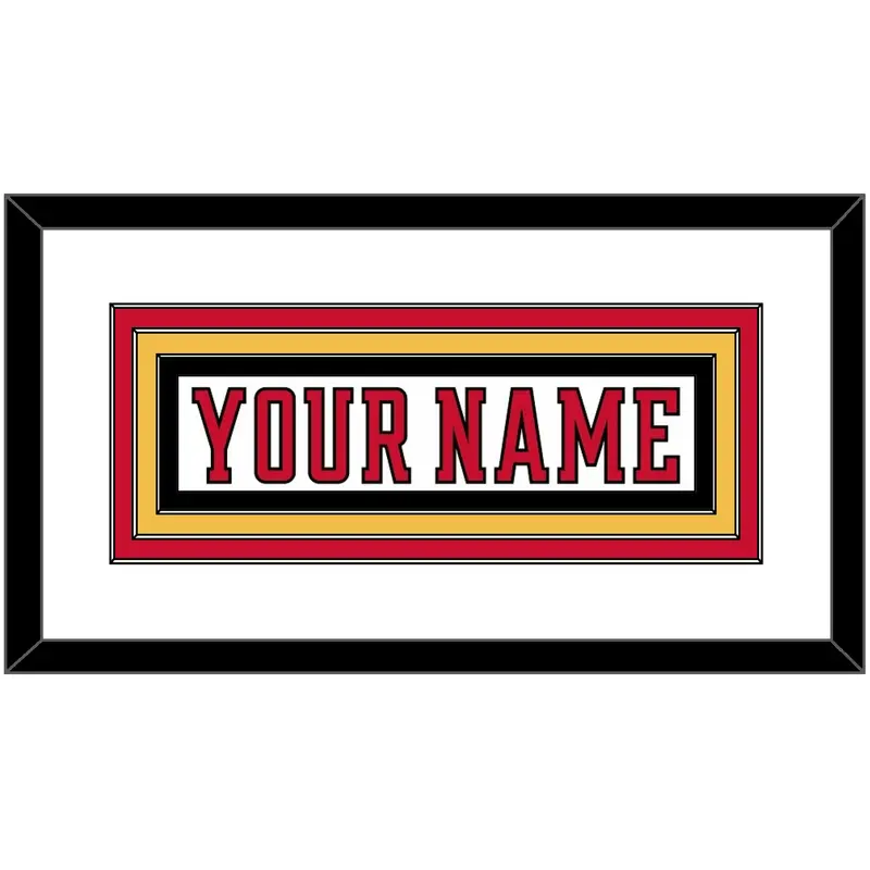 Calgary Nameplate - Road White (2017-2020) - Triple Mat 1