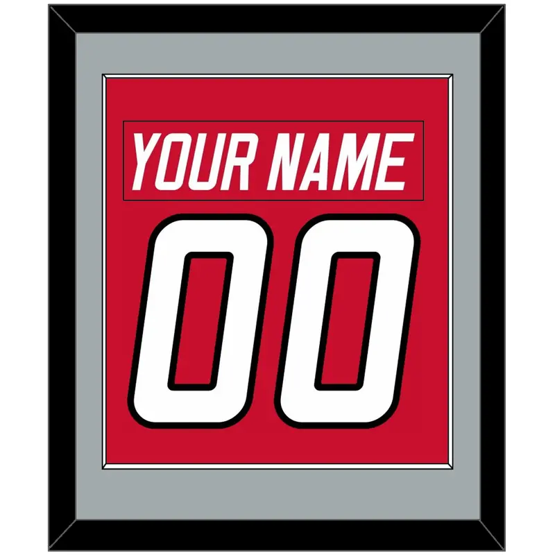 Carolina Nameplate & Number (Back) Combined - Road Red (1997-2000) - Single Mat 3