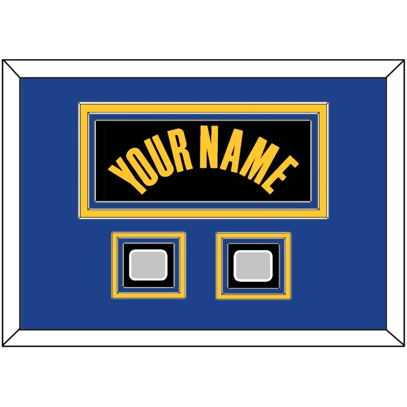 Golden State Name & 2 Champions Patches - Black City (2021-2022) - Triple Mat 5
