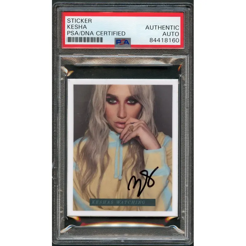 Kesha Signed Card PSA/DNA Encapsulated Autographed Slabbed