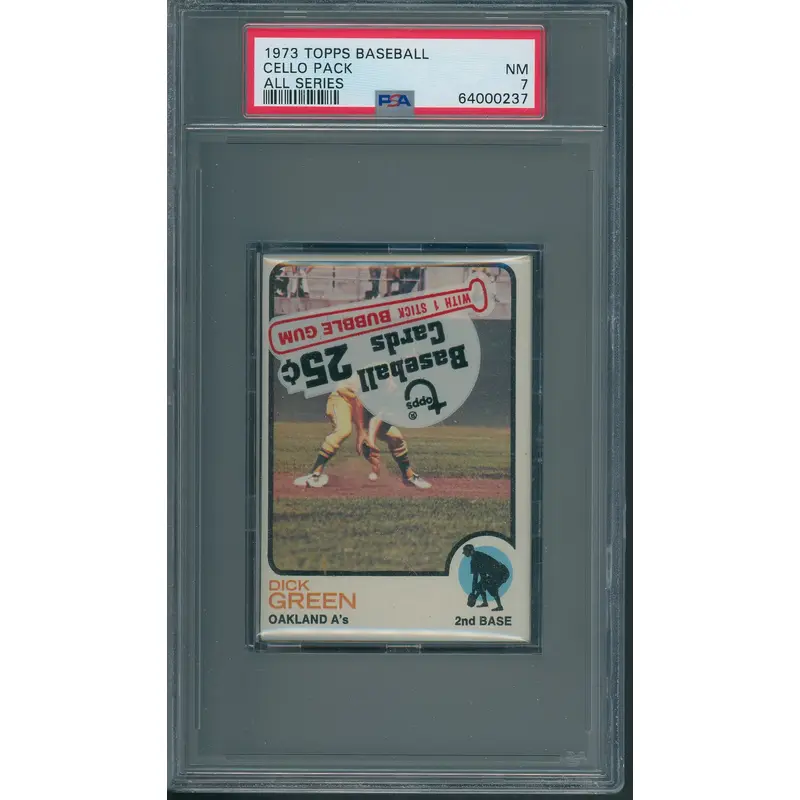 1973 Topps Baseball Unopened All Series Cello Pack PSA 7 *0237