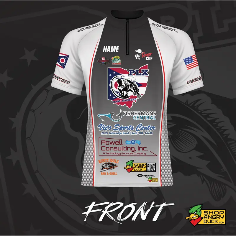 2023 PLX Bass Masters Sublimated Short Sleeve Fishing Jersey