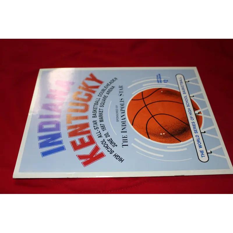 1987 Indiana vs Kentucky High School Basketball All Star Game Program
