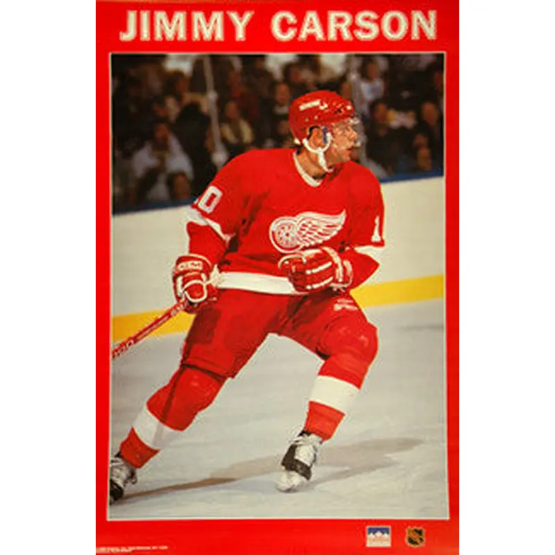 Jimmy Carson "Action" Detroit Red Wings NHL Hockey Poster - Starline 1990