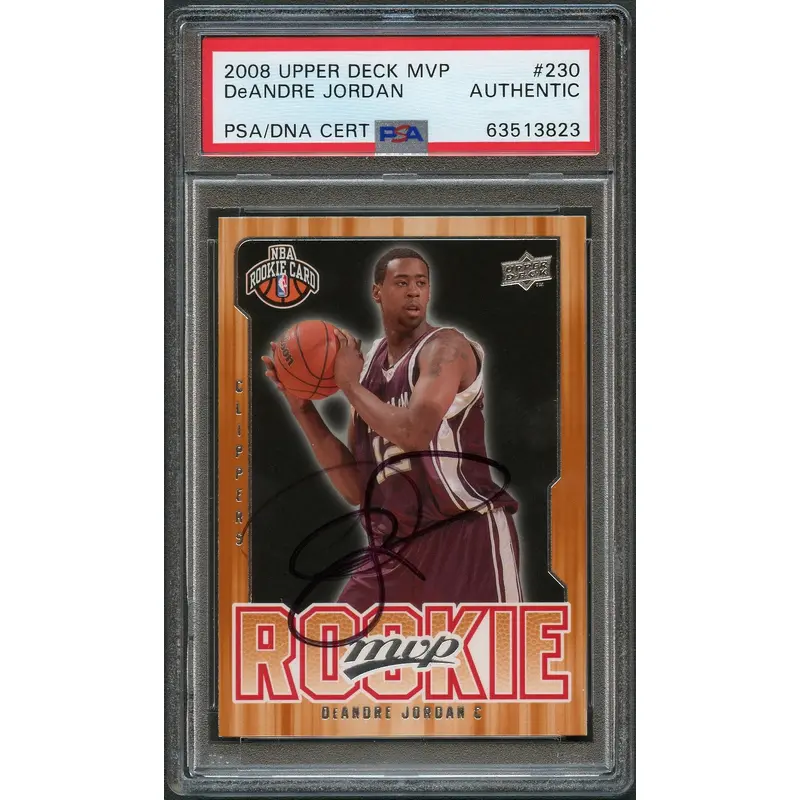 2008 Upper Deck MVP #230 DeAndre Jordan Signed Card AUTO PSA Slabbed