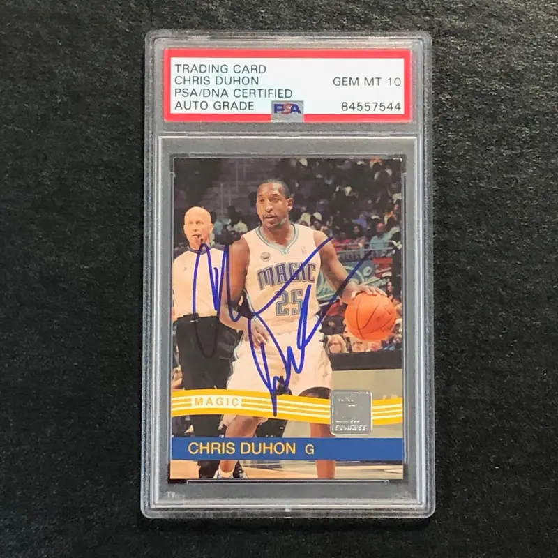 2010-11 Panini Donruss #175 Chris Duhon Signed Card AUTO 10 PSA Slabbed Magic