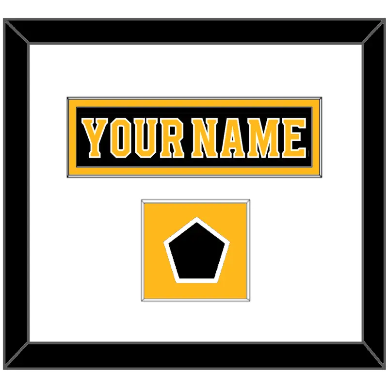 Boston Nameplate & Jersey Logo Patch - Home Black - Single Mat 1
