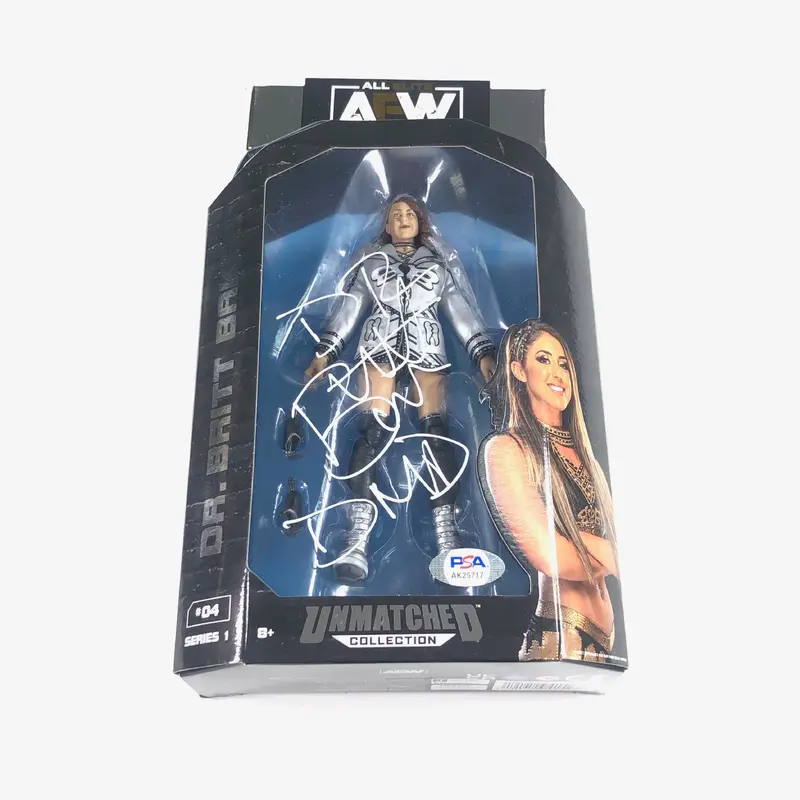 Dr. Britt Baker Signed AEW Unmatched Collection Figure PSA/DNA Wrestling