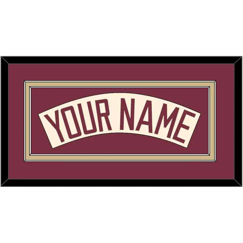 Florida State Baseball Nameplate - Alternate Gold (2016-2018) - Double Mat 2