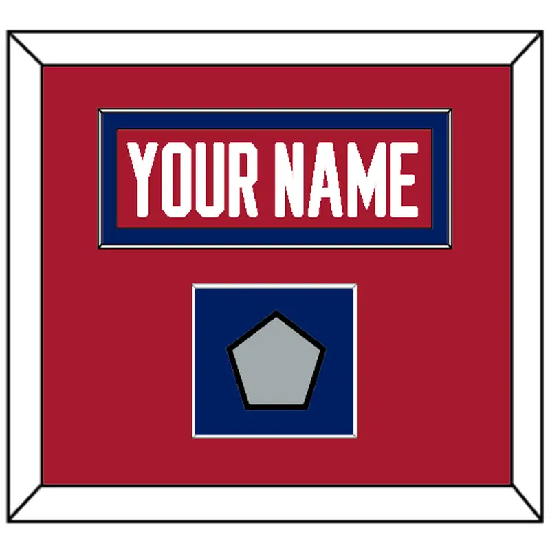 Montreal Nameplate & Stanley Cup Finals Patch - Road Red (1984-1997) - Single Mat 2