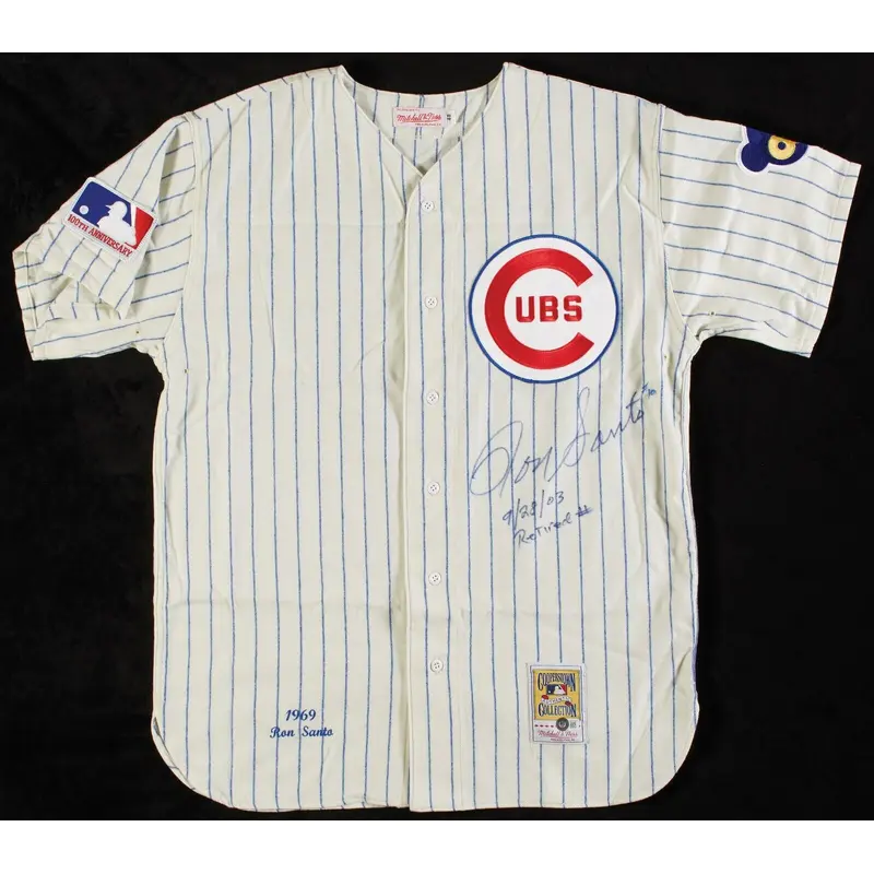 Ron Santo Jersey #10 Retired 9-28-2003 Signed Chicago Cubs Jersey Beckett
