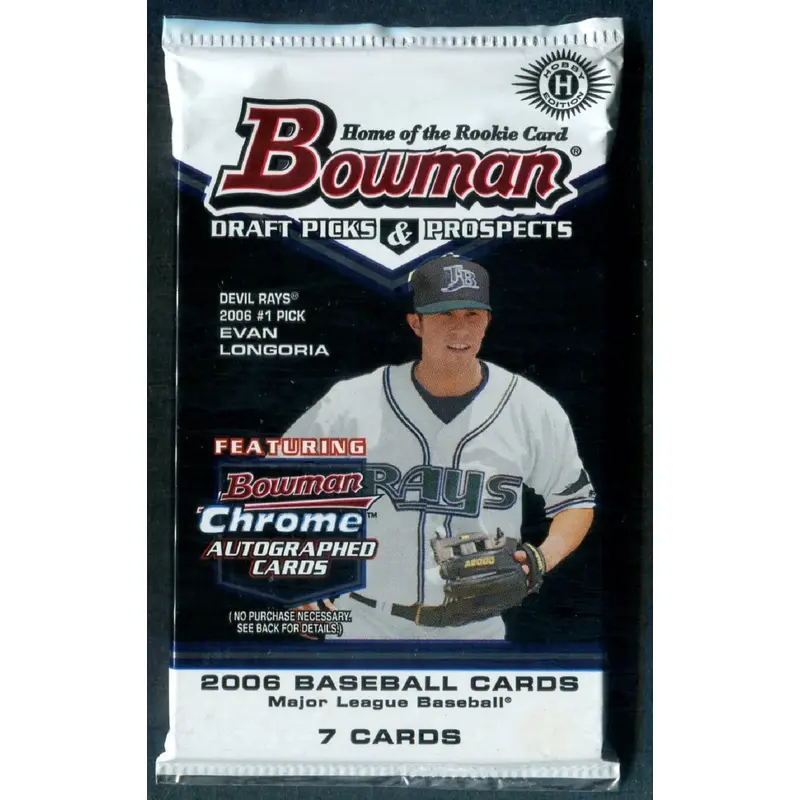 2006 Bowman Draft Picks & Prospects Baseball Unopened Pack (Hobby) (7)