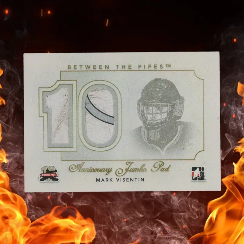 2011-12 In the Game Berween the Pipes MARK VISENTIN Pad Relic #AJP-29 Game-Used