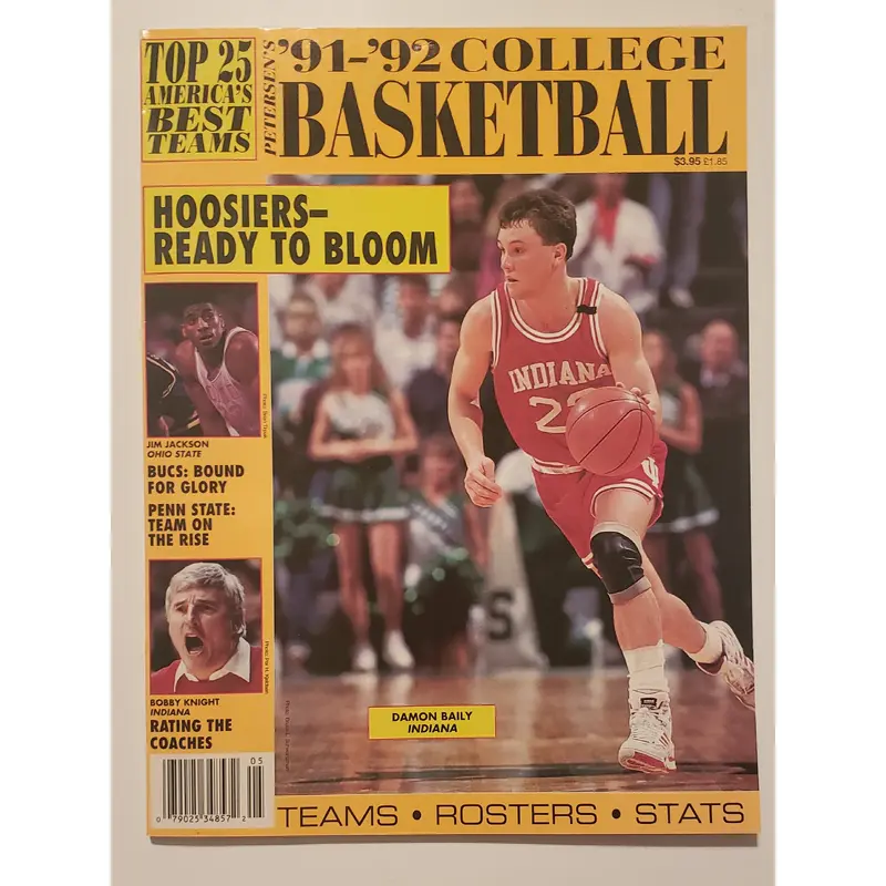91-92 Petersen's College Basketball Magazine Damon Bailey